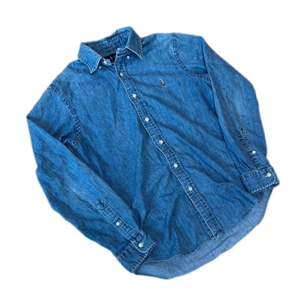 폴로 랄프로렌 신형 슬림핏 데님셔츠