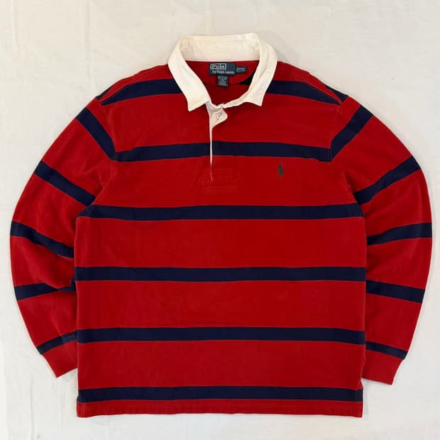 폴로 랄프로렌 스트라이프 롱슬리브 럭비티