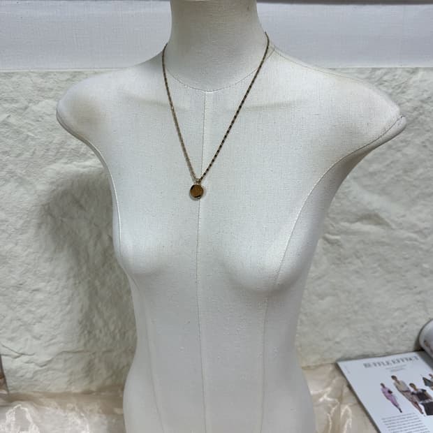 빈티지 말털 레오파드 목걸이