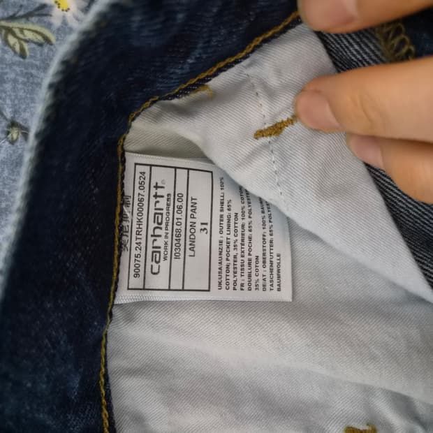 칼하트 WIP 랜든 팬츠 블루 스톤 워시드 31사이즈
