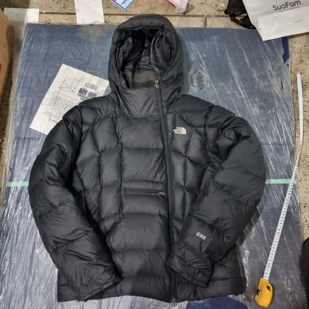 노스페이스 600 경량패딩 사선지퍼