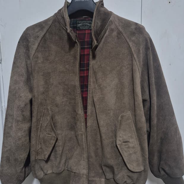 90s 빈티지 폴로 컨트리 더블알엘 바라쿠타 맛 러프아웃 스웨이드 자켓