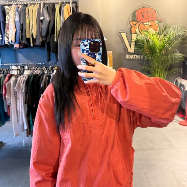✔️ fetch 페치 Anorak Jacket orange 셋업