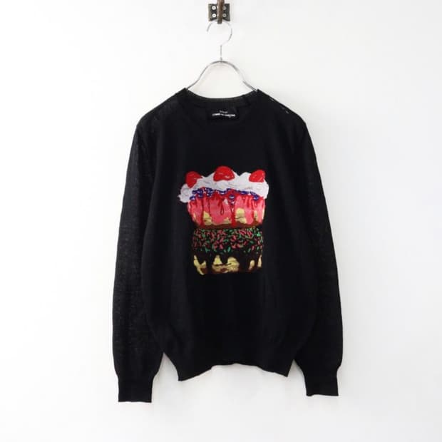 꼼데가르송 트리콧 Cake Jacquard kint