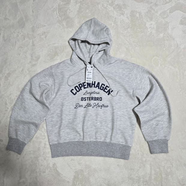 (S)여성 탑텐 더블니트 그래픽 후드티