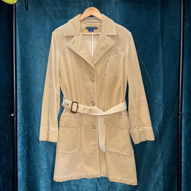 랄프로렌 코듀로이 레이디 싱글 코트 (M)  