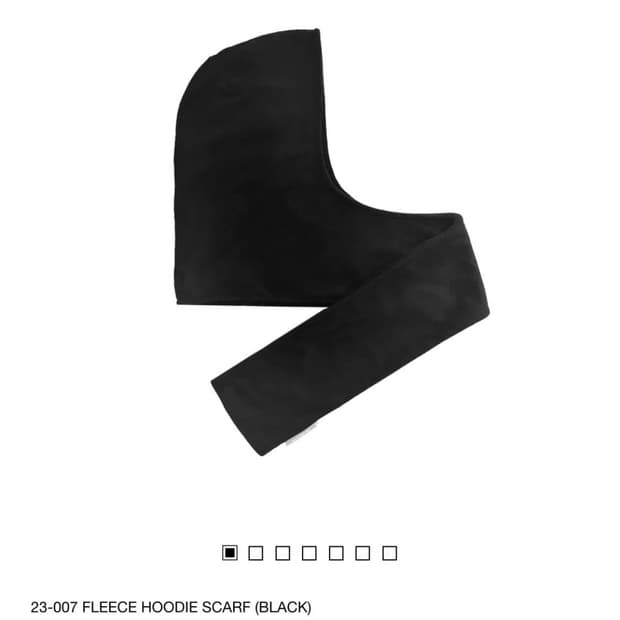 Jichoi 23-007 fleece hood scarf black