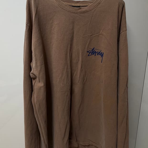 스투시 긴팔 브라운 롱슬리브