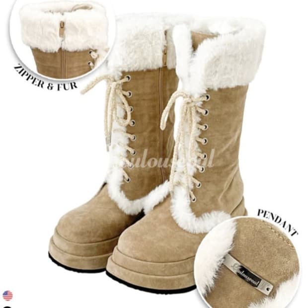 루루서울 윈터 엔젤 퍼 부츠 230