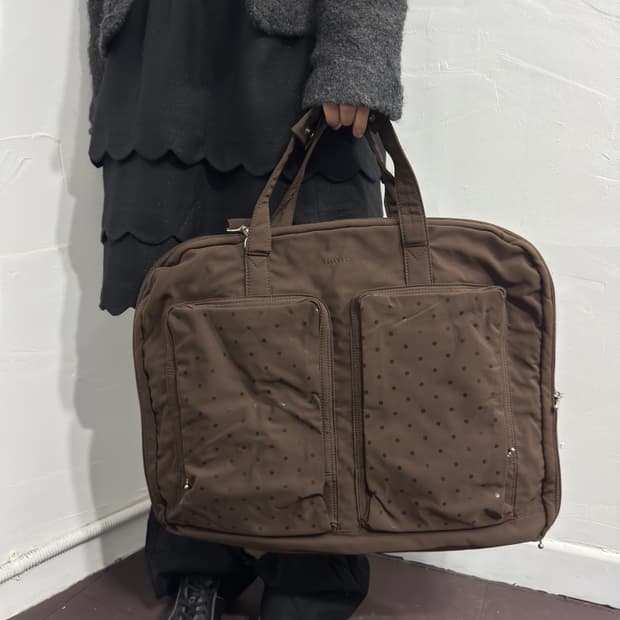 mure brown dot big bag