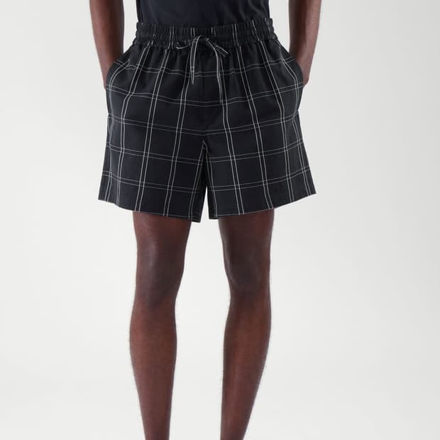 코스 체크 드로우스트링 쇼츠