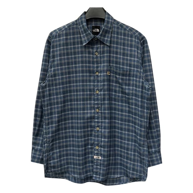 노스페이스 쿨맥스 체크 긴팔 셔츠 남방 L