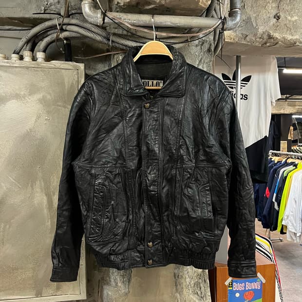 빈티지 양가죽 레더 자켓 블랙 L #csz2598