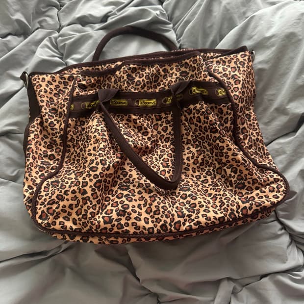 레스포삭 레오파드 도트백 빈티지 호피 y2k 모리걸 