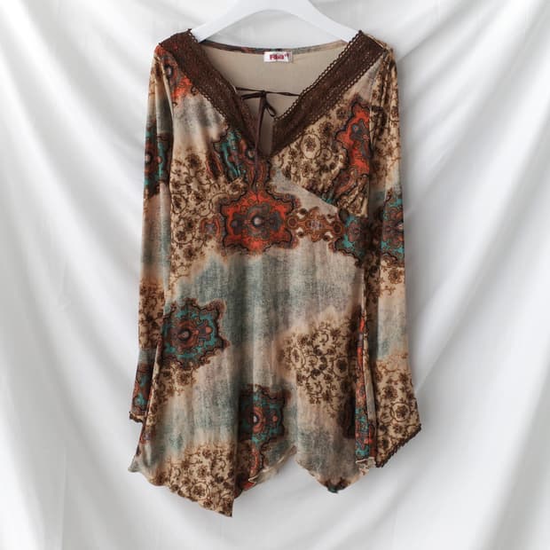 oriental unbalanced long sleeve