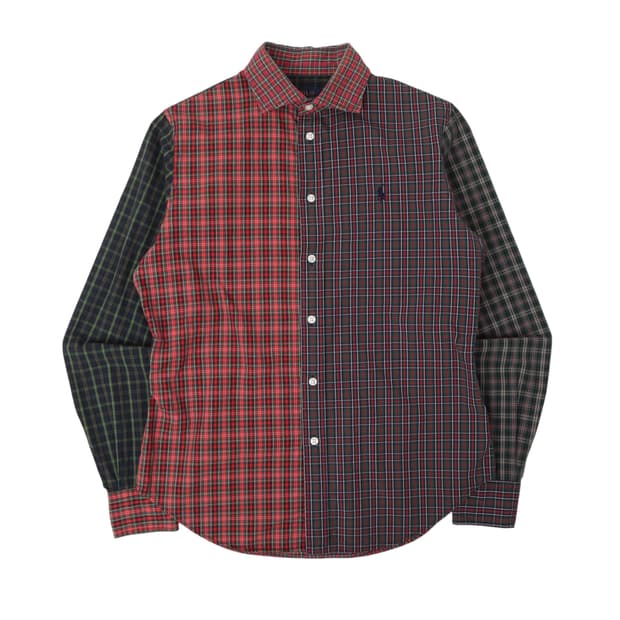 폴로 랄프로렌 패치워크 체크 커스텀핏 셔츠