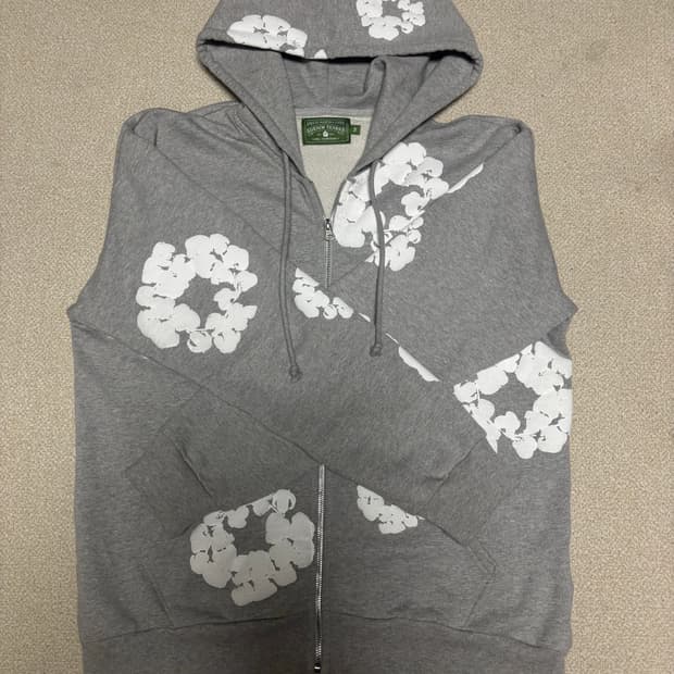 데님티어스 그레이 후드집업