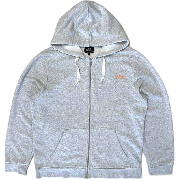 [XXL] APC 아페쎄 오렌지 로고 후드 집업