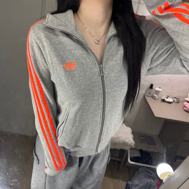 아디다스 불꽃파이어버드 트랙탑 져지 회주 등판포인트 🩶🧡