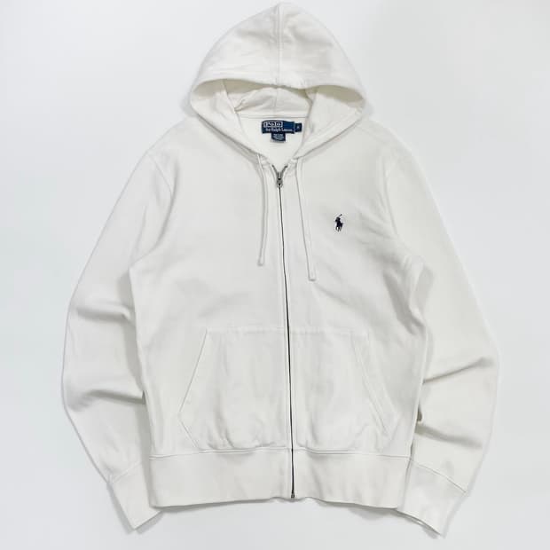 폴로 후드집업 화이트