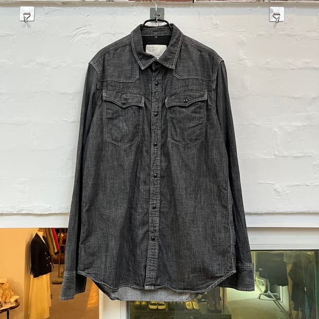 G-Star Raw 웨스턴 흑청 데님 셔츠 M