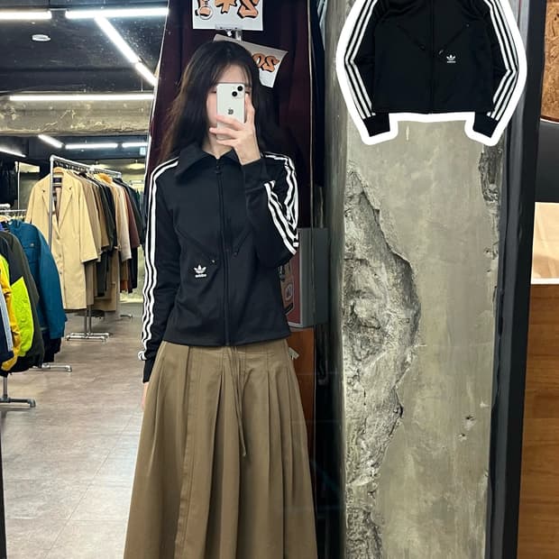 아디다스 트랙탑 져지 블랙 XS #csz3612