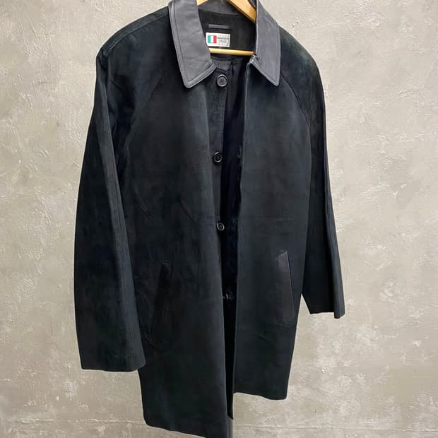 [L] 90s Vintage 빈티지 리얼 스웨이드 레더 코트