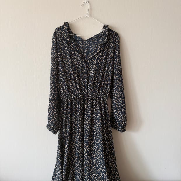 Japanese vintage flower dress