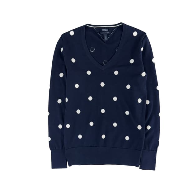 타미힐피커 도트 네이비 니트 s