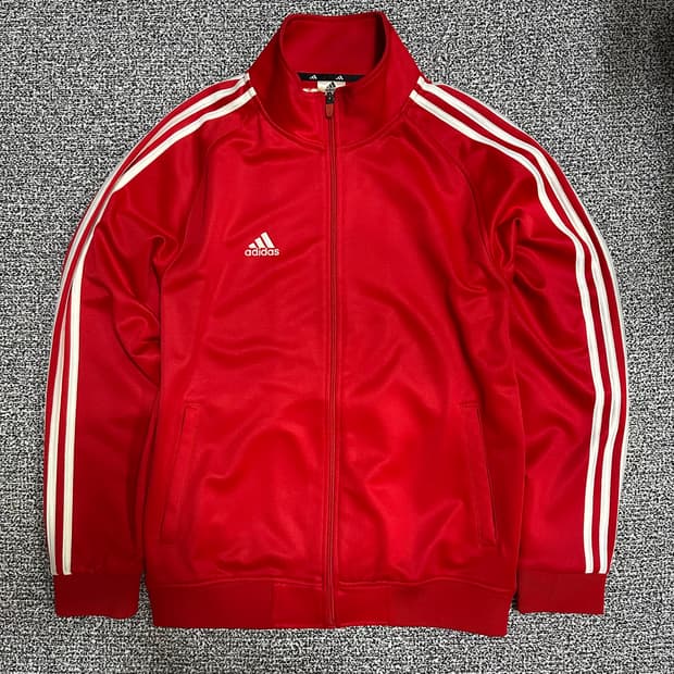 (XL) 아디다스 삼선 져지 레드