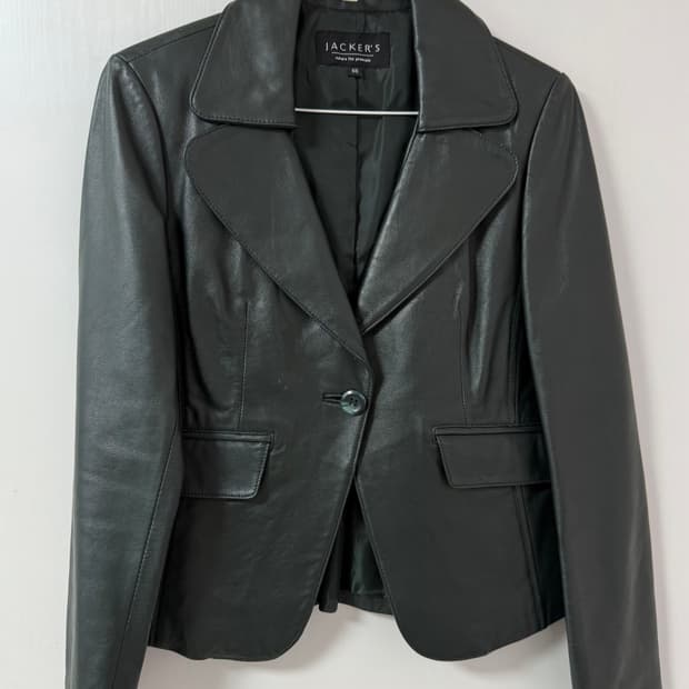 빈티지 양가죽 그린색상 블레이저