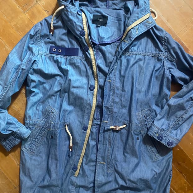 (새상품)STAFF 후드 데님 자켓 XL (105)