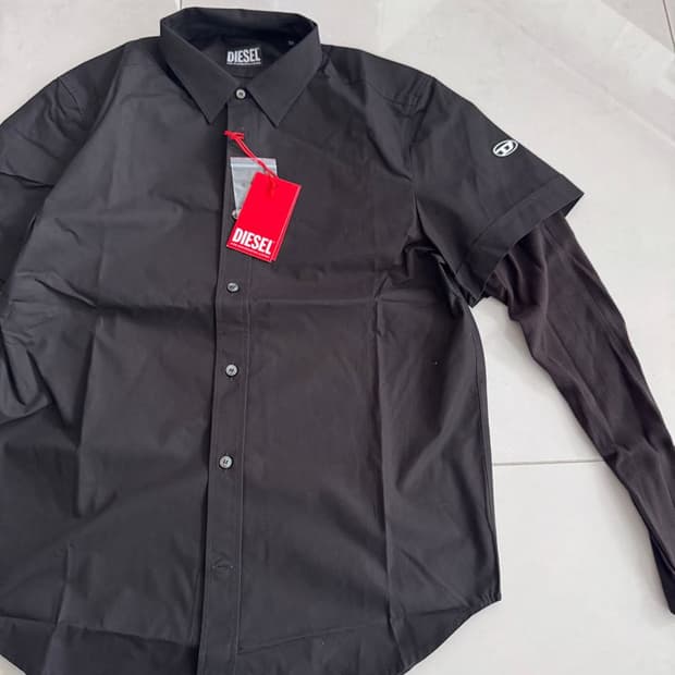 FAKE LAYERED COTTON 가짜 레이어드 코튼 긴팔 셔츠