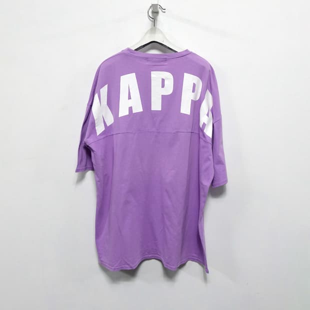 [XL] KAPPA 빈티지 올드 카파 라벤더 오버 숄더 티셔츠