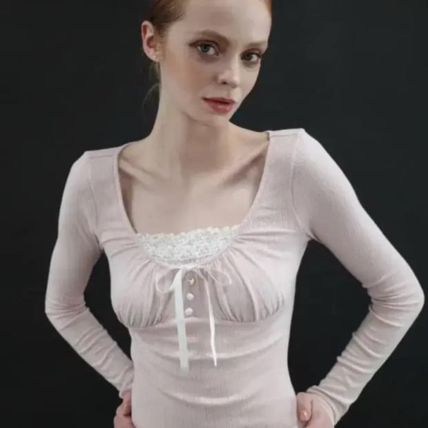 드라이로즈 앨리스 버튼탑 dryrose alice button top