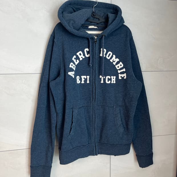 아베크롬비 스펠로고 후드집업 네이비 (L)