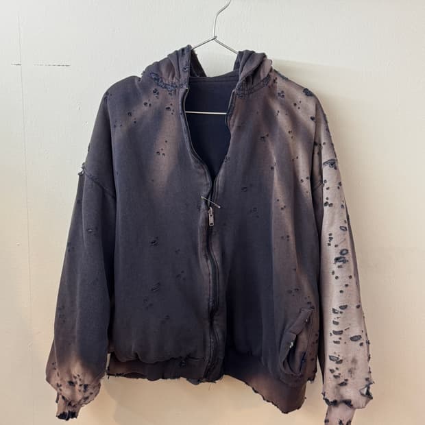 Sun bleached 80s double face hoodie