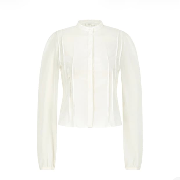 아모멘토 Pintuck Slim Shirt