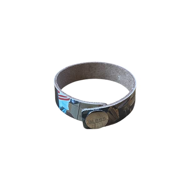 [008] Bless Leather Bracelet