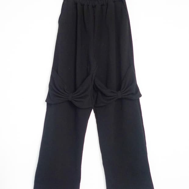 히피디피 knee ribbon sweatpants 블랙