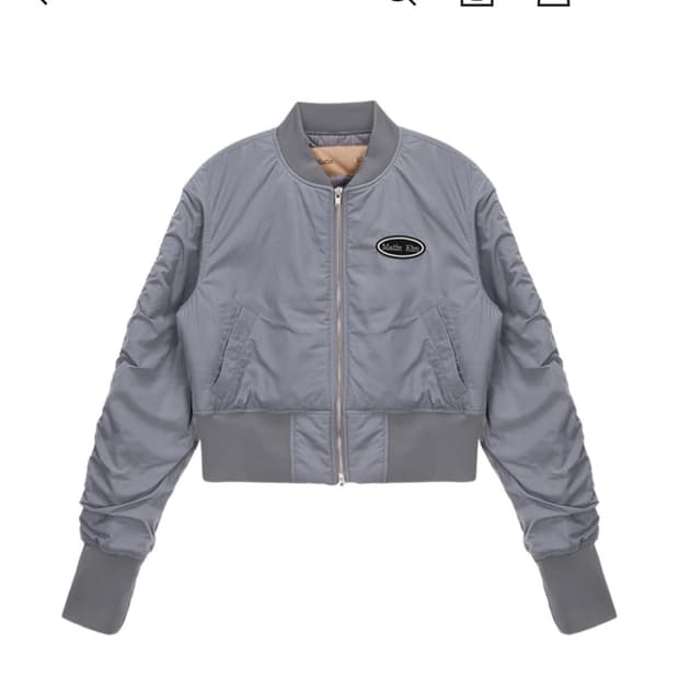 마뗑킴 ma-1 스티치 자켓 그레이