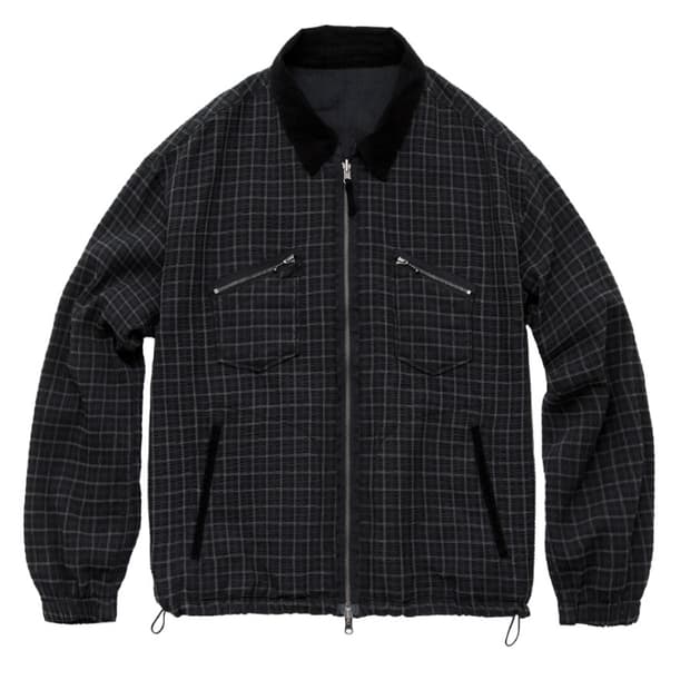 폴리테루 리버시블 블루종 라미 & 체크 002 블랙 체크 + 차콜