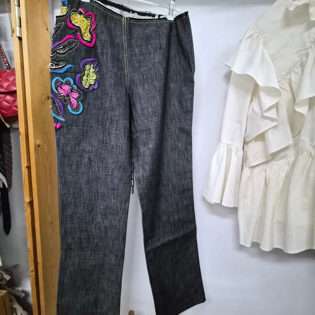 이태리제조정품 리미티드아이스버그 자수데님