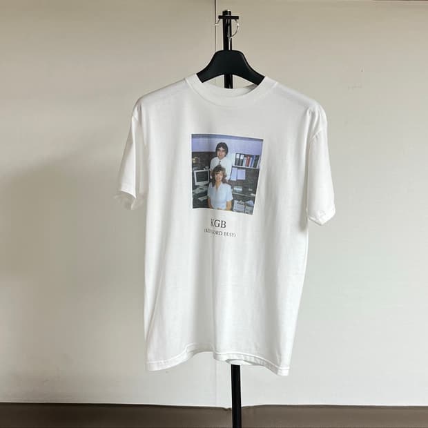 빈티지 패러디 반팔 티셔츠