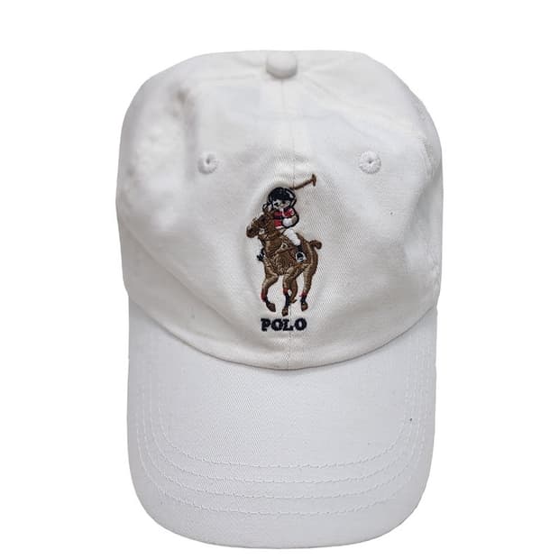 RALPH LAUREN 빅포니+베어 화이트볼캡