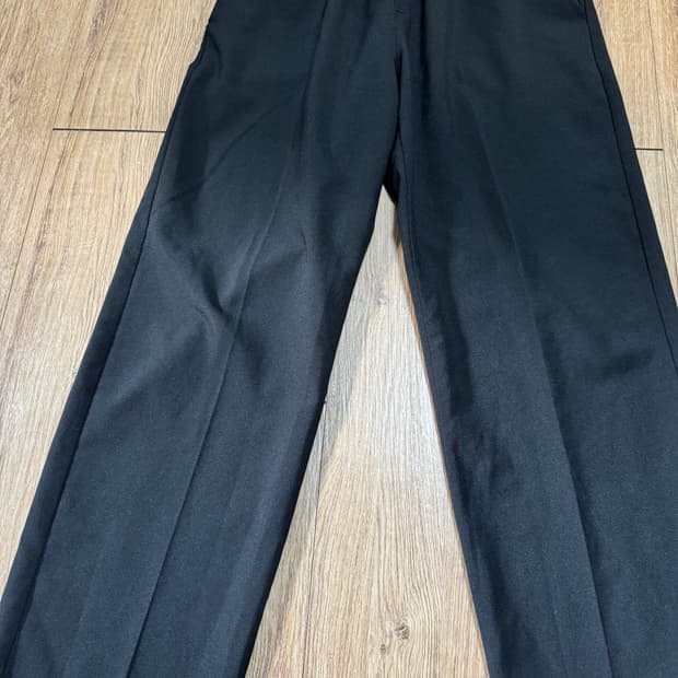 남자 검정 밴딩 슬랙스 와이드핏