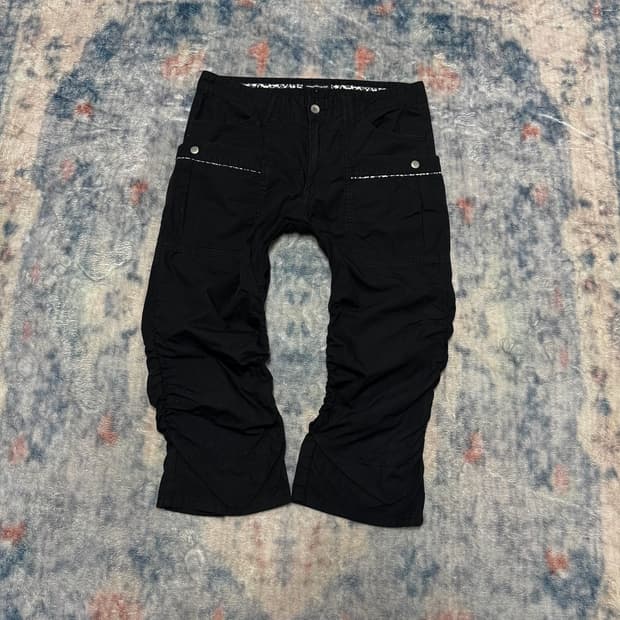 Semantic design shirring cargo pants 