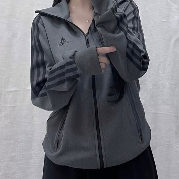 아디다스 그레이 트랙탑져지