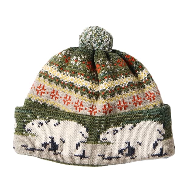 캐피탈 5G 울 폴라 베어 니트 비니 모자