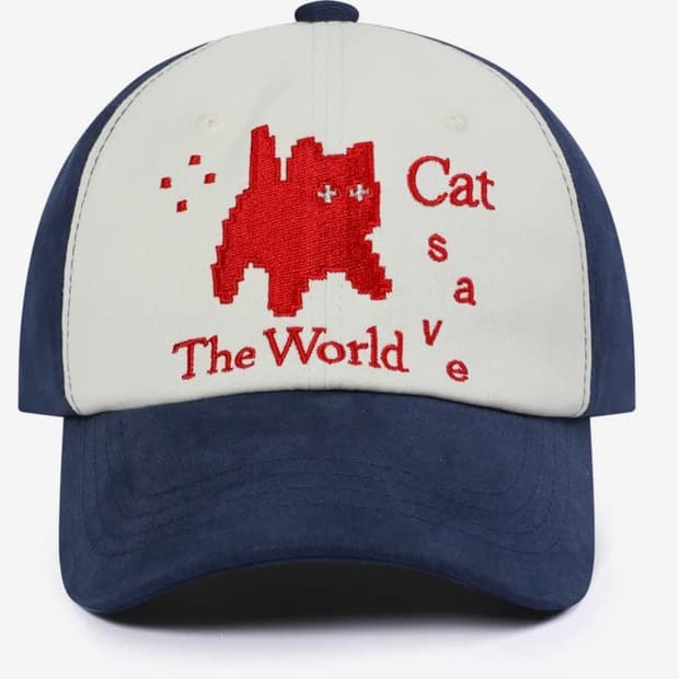 캣세이브더월드 캡모자 네이비